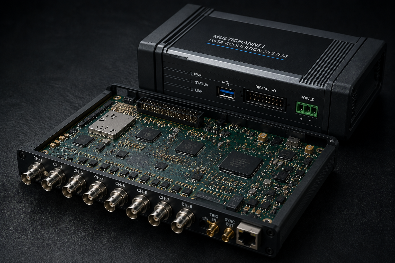 Custom multichannel data acquisition hardware